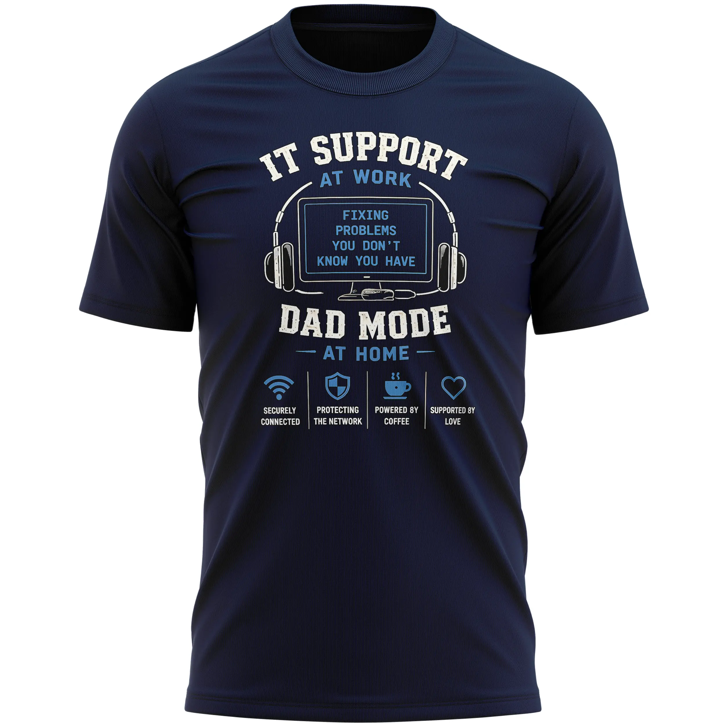 Dad Mode Mens T Shirt IT Support Funny Dad Design Dad Mode Mens T Shirt IT Support Funny Dad Design Men's Graphic T-shirts Purple Print House