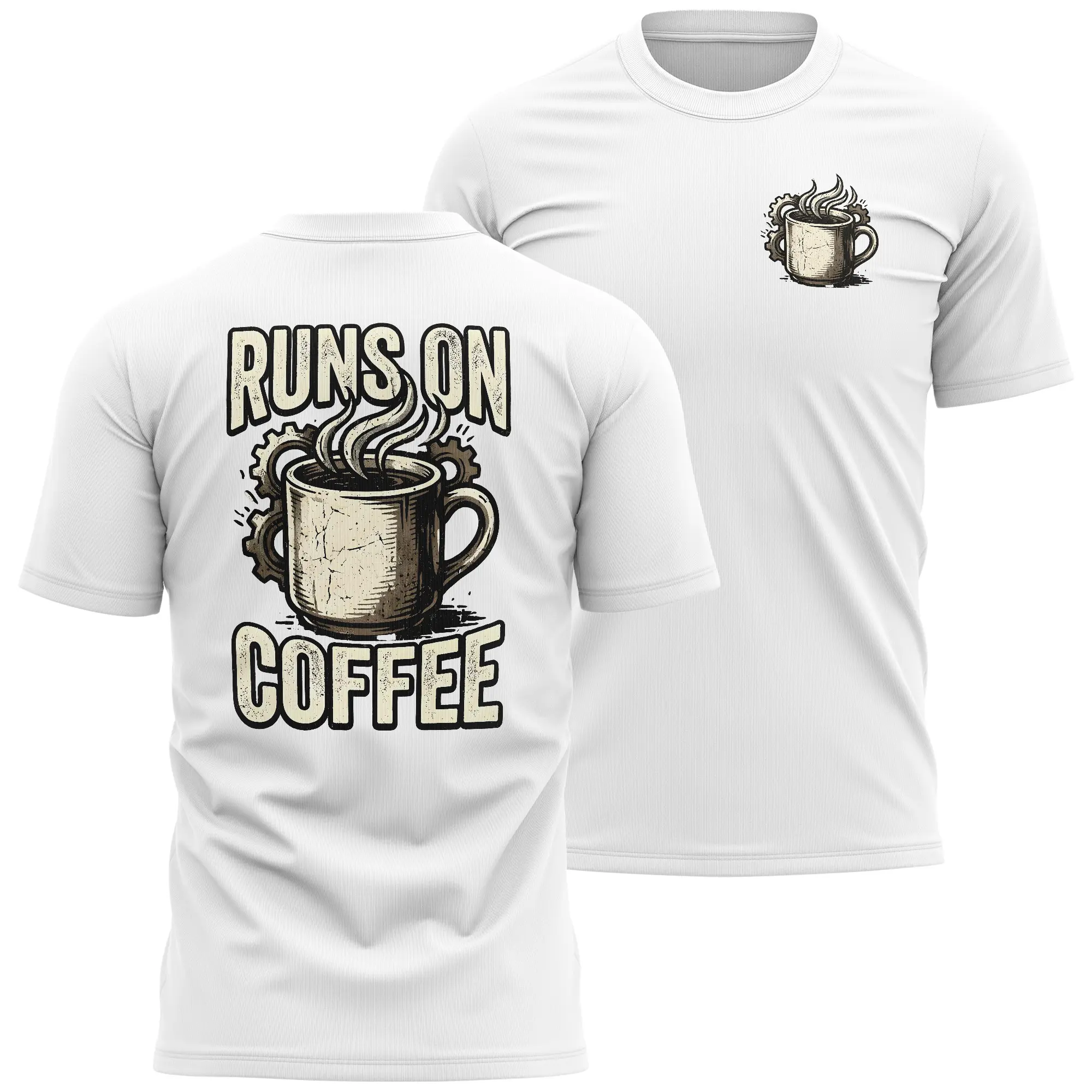 Father Day T Shirt For Dad Runs On Coffee Design Father Day T Shirt For Dad Runs On Coffee Design Men's Graphic T-shirts Purple Print House