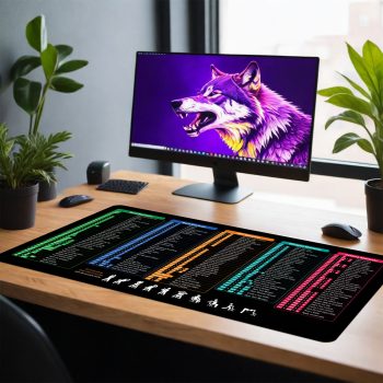 Office Mouse Mat Cheat Sheet Desk Gaming Keyboard Pad Gamer Mouse Mats Purple Print House