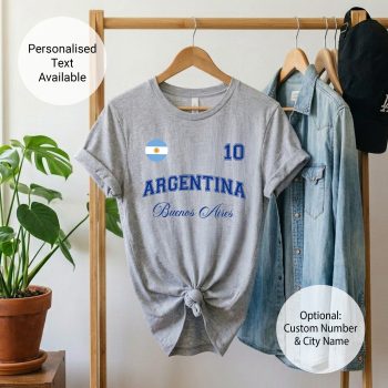 Argentina T Shirt For Women Custom Argentinian City Badge Tee Womens Graphic T-shirts Purple Print House