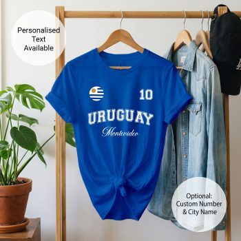 Uruguay T Shirt For Women Custom City Badge Tee Womens Graphic T-shirts Purple Print House