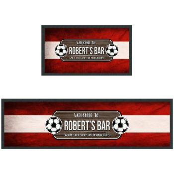 Personalised Austria Football Bar Runner Custom Austrian Bar Design Personalised Bar Runners Purple Print House