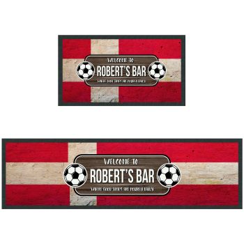 Personalised Denmark Football Bar Runner Custom Pub Good Times Design Personalised Bar Runners Purple Print House