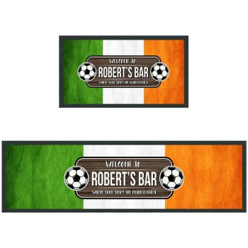 Custom Ireland Football Bar Runner Irish Footie Pub Name Personalised Bar Runners Purple Print House