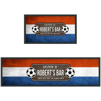 Custom Netherlands Football Bar Runner Footie Custom Pub Personalised Bar Runners Purple Print House