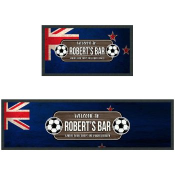 Custom New Zealand Football Bar Runner Kiwi Footie Pub Name Personalised Bar Runners Purple Print House