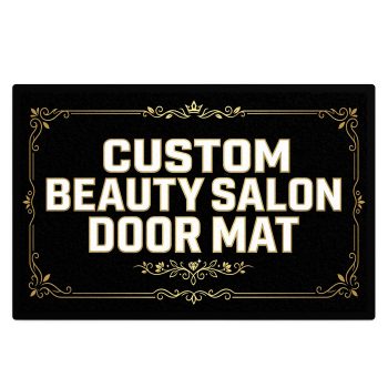 Personalised Door Mat For Beauty Salon Custom Logo Entrance Mat Personalised Floor Mats Purple Print House