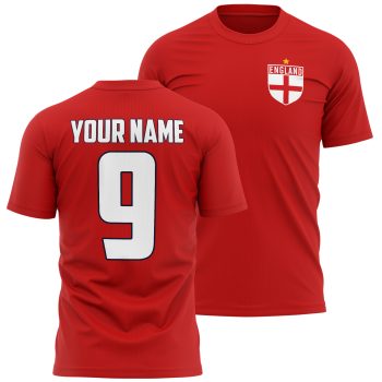 Personalised England 2026 Football T Shirt Retro Cup Men's Graphic T-shirts Purple Print House