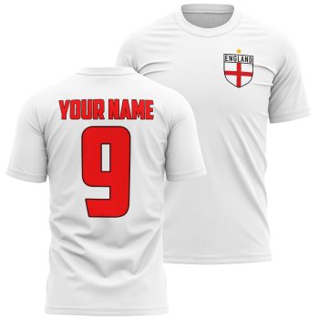 Personalised England 2026 Football T Shirt Retro Cup Personalised England 2026 Football T Shirt Retro Cup Men's Graphic T-shirts Purple Print House