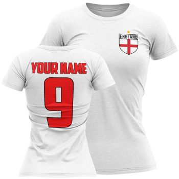 Personalised England 2026 Womens Football T Shirt Cup Personalised England 2026 Womens Football T Shirt Cup Womens Graphic T-shirts Purple Print House
