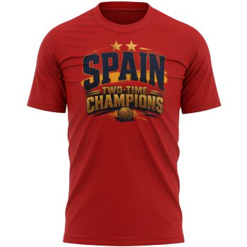 Spain Winners T Shirt For Men Two Time Champions Design Spain Winners T Shirt For Men Two Time Champions Design Men's Graphic T-shirts Purple Print House