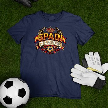 Spain Winners T Shirt For Men Espaรฑa Champions Football Men's Graphic T-shirts Purple Print House