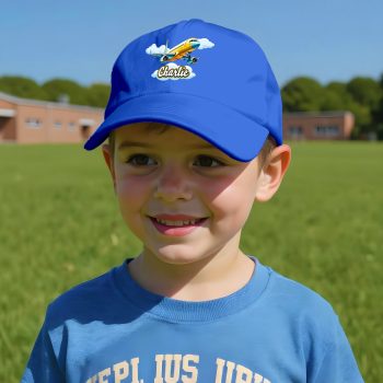 Personalised Plane Kids Cap Passenger Aircraft Custom Name Kids' Baseball Caps Purple Print House