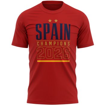 Spain Mens T Shirt Champions 2026 Two Stars Badge Spain Mens T Shirt Champions 2026 Two Stars Badge Men's Graphic T-shirts Purple Print House