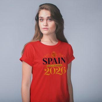Spain Football Champions Womens T Shirt Espana Badge Womens Graphic T-shirts Purple Print House