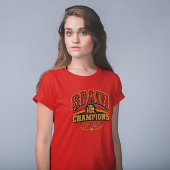 Retro Spain Winners T Shirt For Women World Champions Womens Graphic T-shirts Purple Print House