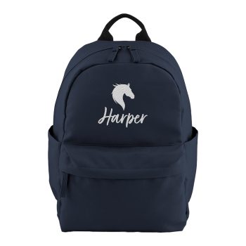 Personalised Embroidered Horses Head Mini Backpack Girls Personalised Embroidered Horses Head Mini Backpack Girls Backpacks Purple Print House