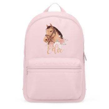 Personalised Girls Horse Mini Backpack Horse Flowers Name Personalised Girls Horse Mini Backpack Horse Flowers Name Backpacks Purple Print House