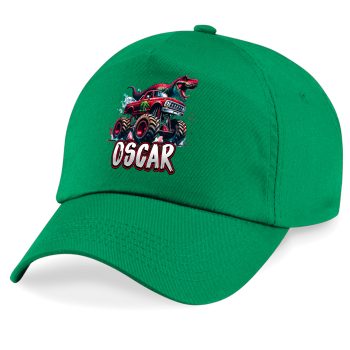 Personalised Monster Truck Boys Cap Red Dinosaur Son’s Name Kids' Baseball Caps Purple Print House