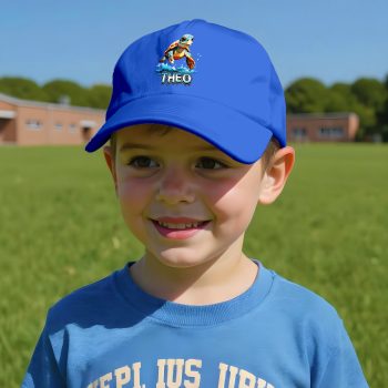 Personalised Baseball Cap For Kids Turtle Ocean Custom Name Kids' Baseball Caps Purple Print House