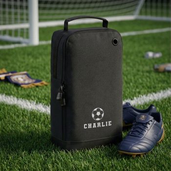 Personalised Embroidered Rugby Boot Bag For Boys Varsity Boot Bag Purple Print House