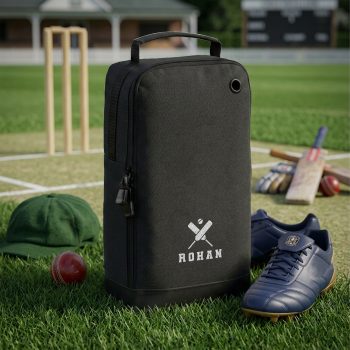 Personalised Embroidered Cricket Boot Bag For Boys Boot Bag Purple Print House