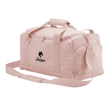 Personalised Embroidered Horses Head Mini Holdall For Girls Baby Bibs Purple Print House