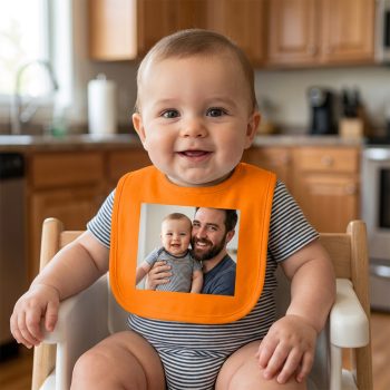 Personalised Baby Bib 2 Pack Custom Printed Toddler Baby Bibs Purple Print House