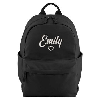 Girls Embroidered Love Heart Mini Premium Backpack Girls Embroidered Love Heart Mini Premium Backpack Backpacks Purple Print House