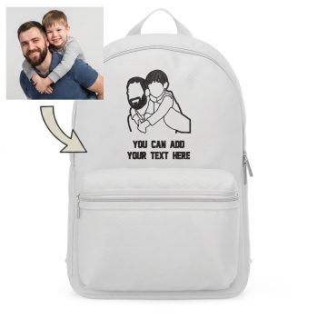 Custom Sketch Image Embroidered Mini Backpack Personalised Backpacks Purple Print House