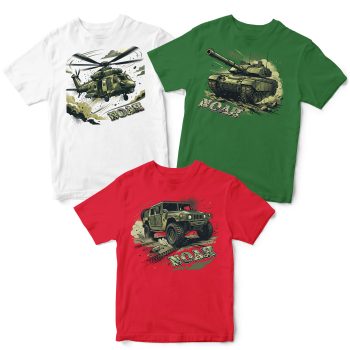 Personalised Multipack Boys Army Vehicles T Shirts Custom Personalised Multipack Boys Army Vehicles T Shirts Custom Kids' Graphic T-shirts Purple Print House