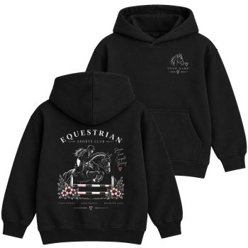 Personalised Horse Hoodie For Girls Equestrian Club Personalised Horse Hoodie For Girls Equestrian Club Kids' Hoodies Purple Print House
