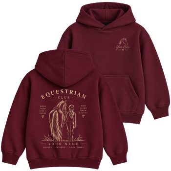Personalised Equestrian Hoodie For Girls Rider Horse Personalised Equestrian Hoodie For Girls Rider Horse Kids' Hoodies Purple Print House